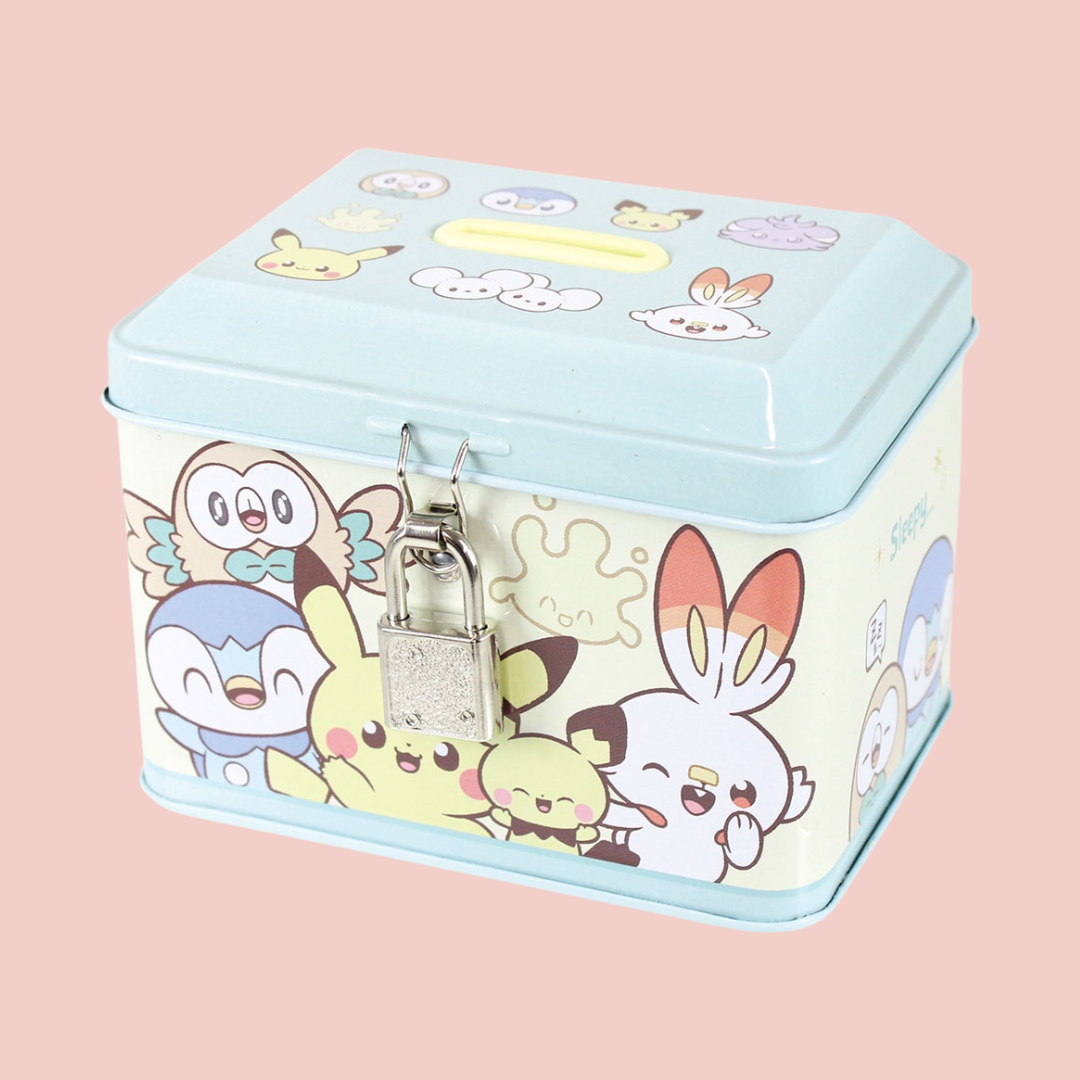 Pokémon PokePeace Can Piggy Bank with Lock n Keys