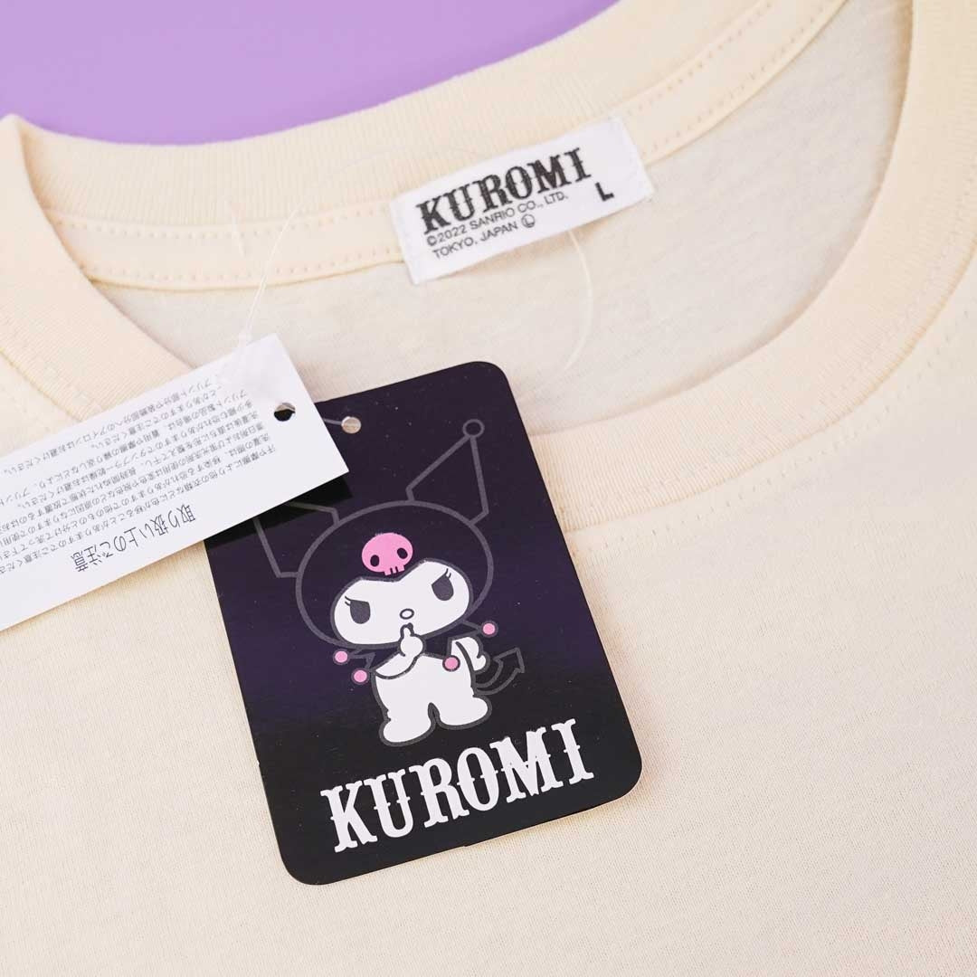 Kuromi Pastel Graphic T-shirt: Japan Size LL