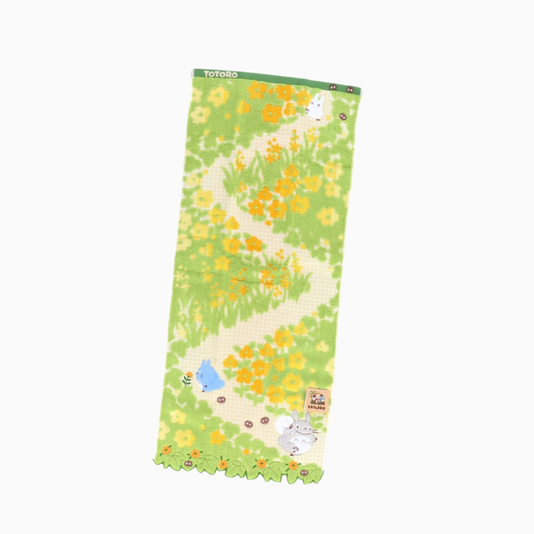 My Neighbor Totoro Floral Path Hand Towel