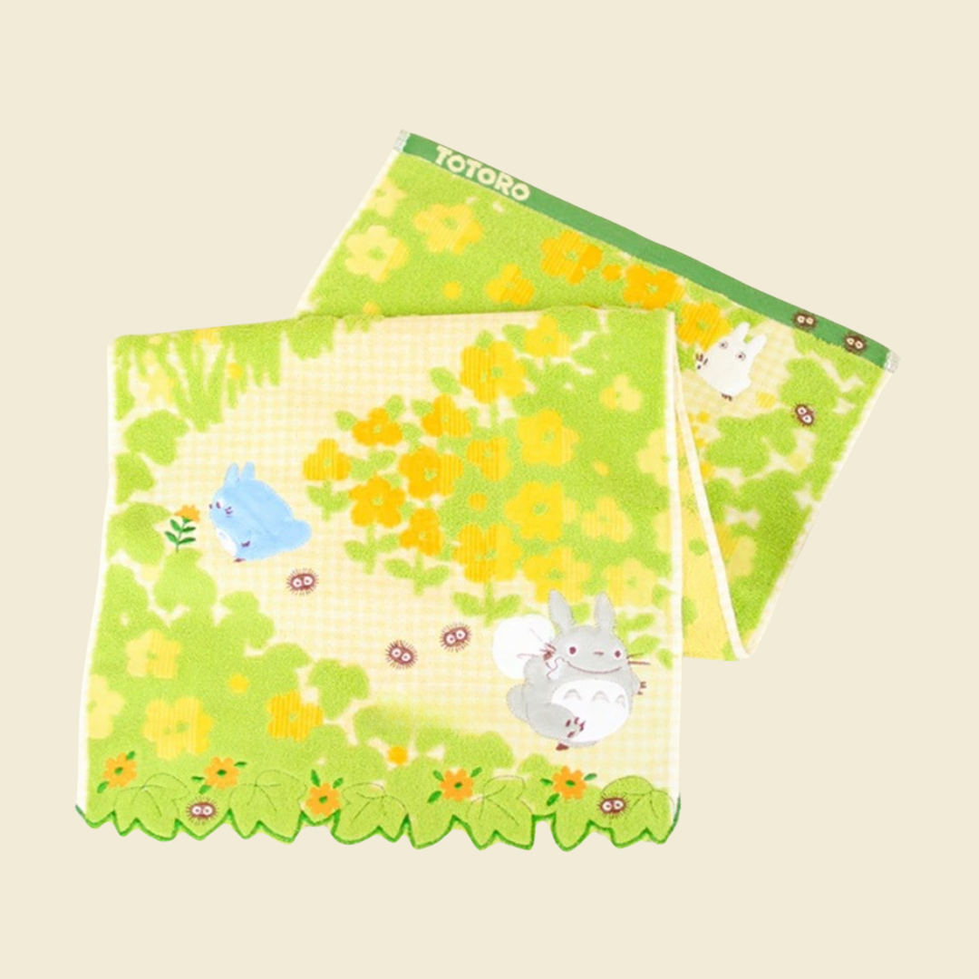 My Neighbor Totoro Floral Path Hand Towel