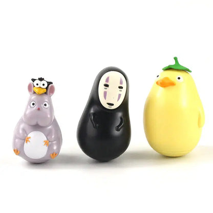 Spirited Away Roly-poly Set: No-Face, Ōtori-sama & Mouse Totoro