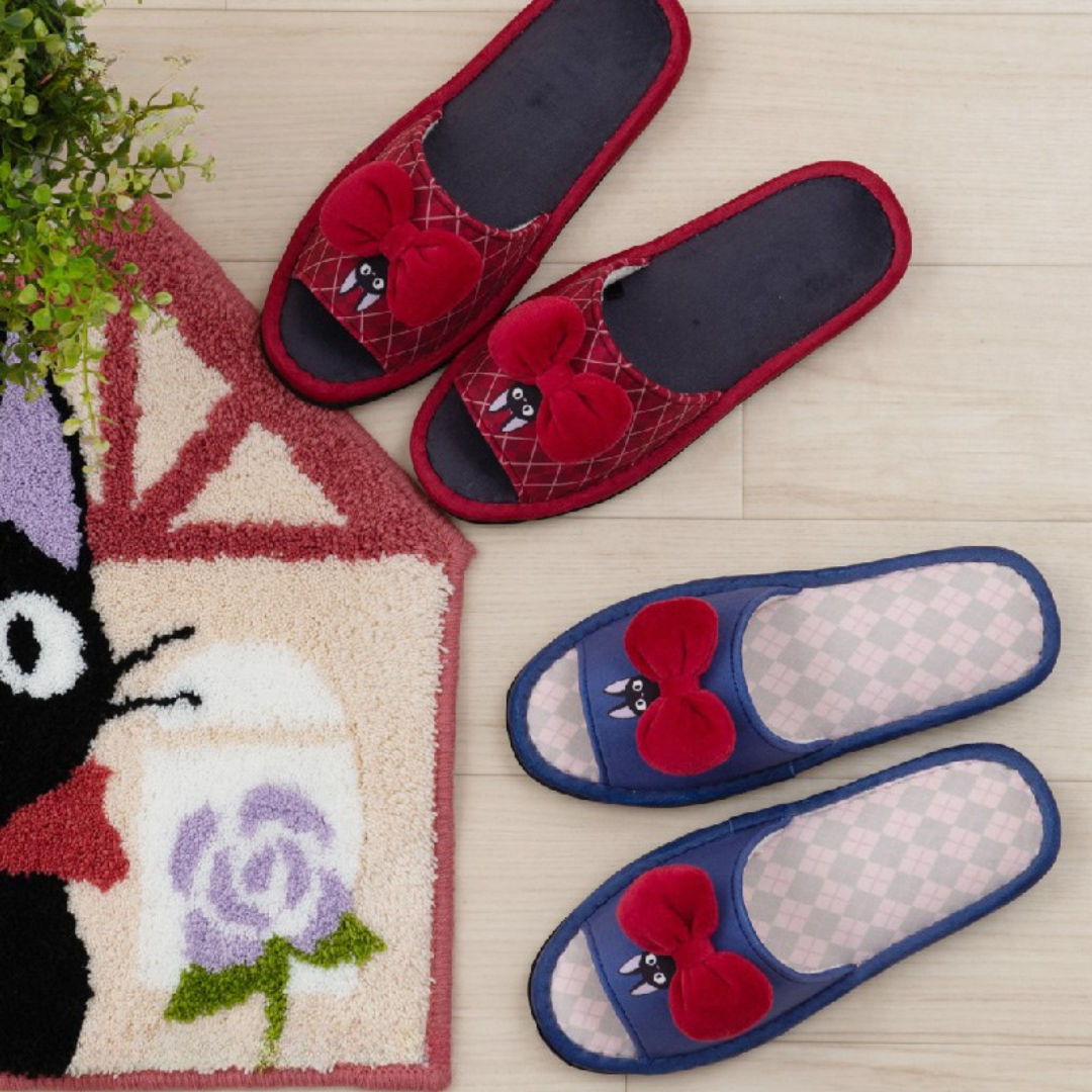 Kiki's Delivery Service - Jiji Red Bow Slippers (22–24 cm)